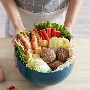 小米有品Kalar多功能双层塑料洗菜篮厨房沥水篮圆形洗菜盆水果篮