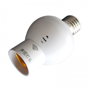 声光控灯座 E27螺口灯头 LED灯通用 物业楼道感应声控灯头 灯 005387
