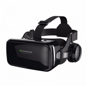 智能VR眼镜 3D虚拟现实 自带耳机 手机眼镜 头戴式 游戏手柄头盔影院  005313