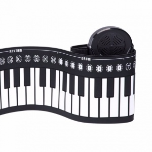 儿童手卷钢琴 智能折叠电子琴 带音箱喇叭 琴键加厚版 便携式学琴练琴005283
