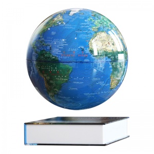 书本悬浮地球仪 球体自转自发光 书本6寸悬浮摆件 客厅摆件 悬浮摆件 灯 005200
