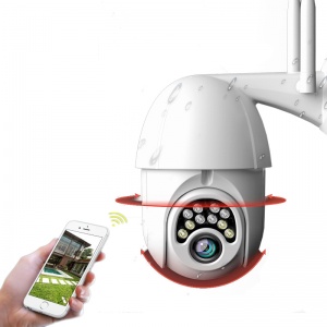 無線wifi球機 雙光源人體感應 紅外白光 無線監控 室外攝像頭手機 監控頭5193